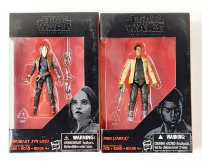 Figuras de Star Wars - Finn (Jakku) y el sargento Jun Erso - La serie negra: 3,75" Foto 1 de 2