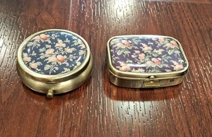 NEW (open box) Rectangle Pill Box w/Mirror & Round Pill Box w/Mirror For Purses - Picture 1 of 8