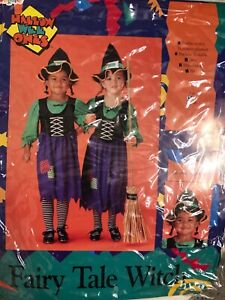 Disguise Fairytale Witch Black Green Purple Dress Up Halloween Costume Size S2-4