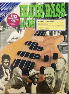 Learn How To Play Guitar Progressive Blues Bass Licks Guitar Tutor Book CD - O7 - Picture 1 of 3