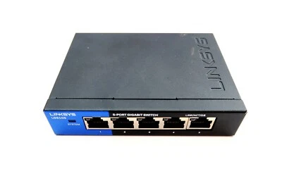 LINKSYS LGS105V2 5-Port Gigabit Switch with Power Cord 10/100/1000 Mbps 10 Gbps - Image 1 of 4
