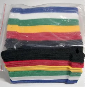 120 Stück Mikrofasertuch Kabelbänder Haken Schleife Wiederverwendbar Befestigungskabel 6" Binder - Bild 1 von 6