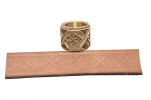 Solid Brass Leather Belt Embossing Roller Design K16, Roller Dia 38 mm x 30 mm - Picture 1 of 4