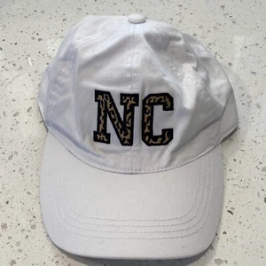 White baseball hat NC North Carolina leopard animal print - Picture 1 of 2