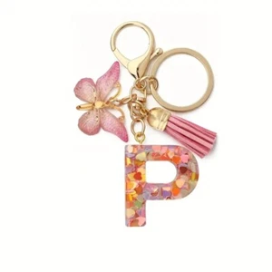 Initial Letter Keychain Pendant Resin Letter Keychain Purse Backpack Accessories - Picture 1 of 1