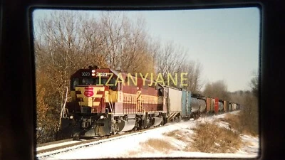 TTX08 TRAIN SLIDE Railroad Linha Principal WISCONSIN CENTRAL 3023 VADNIAS HTS MN 1995 - Imagem 1 de 2