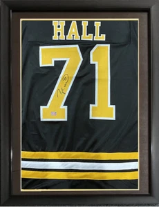 Taylor Hall Boston Bruins Signed FRAMED Home Jersey Swatch COA - Picture 1 of 1
