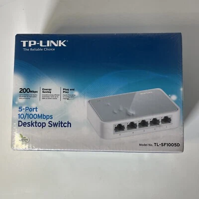TP-LINK TL-SF1005D 5-Port 10/100Mbps Desktop Switch BRAND NEW RETAIL SEALED - Image 1 of 4