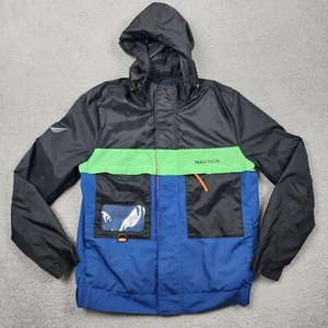 Y2K Nautica Jacket Men M Track Sailing Lil Yachty Rap Collab Zip Windbreaker 90s - Picture 1 of 15