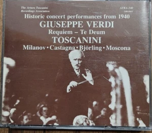 Verdi Requiem / Te Deum 2 CD Set Toscanini Milanov Castagna Bjorling Moscona cc - Picture 1 of 2
