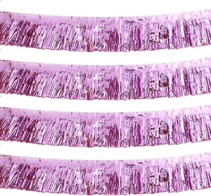 BigTree 4 Packs 10 Feet Long Foil Fringe Garland Shiny Metallic Tinsel Wall Hang - Picture 1 of 3