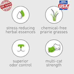 Natural Prairie Grass Cat Litter 40lb Hard Clumping Dust-Free Stress Reduction - Picture 1 of 3