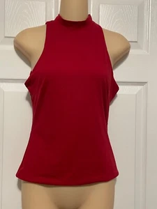 Anti Flirt Mock Sleeveless Turtleneck FR 2 Valentine Red - Picture 1 of 2