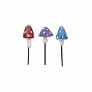 Miniature Dollhouse Fairy Garden Set of 3 Toadstool Picks - Buy 3 Save $5 - Picture 1 of 1