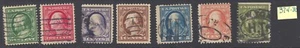 US Scott #374-#380 Estate Lot of Washington Franklins F/VF! - Picture 1 of 2