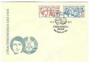 DDR Ersttagsbrief FDC 2. Frauenkongress der DDR 1969, Mich. 1474-1475 - Bild 1 von 1