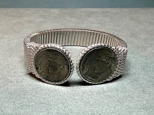 Judith Ripka 925 Sterling Silver Italian Verona Coin Tubogas Cuff Bracelet 6.5" - Picture 1 of 20