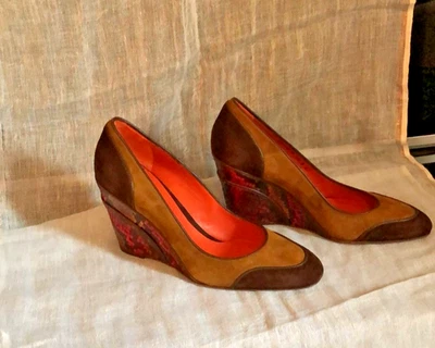 Cuñas de cuero Santoni nuevas EU 37, UK 4, RRP £420. vienen con caja Santoni Foto 1 de 4