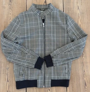 Zara Full Zip Checkered Plaid Pattern Men's Bomber Jacket Small - Picture 1 of 6