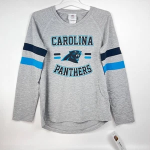 Camicia Carolina Panthers ufficiale NFL bambini ragazzi ragazze taglia manica lunga - L (10/12) - Foto 1 di 10