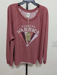 True Craft Women's Plus Soft Red Core Sweatshirt Weekend Warrior Size 3X - Picture 1 of 10