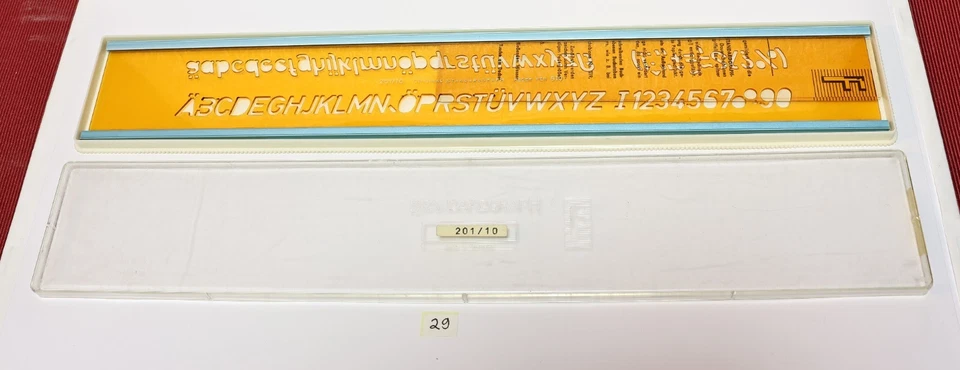 Standardgraph 201/10 Schriftschablone 10,0 mm, kursive Schrift - Bild 1 von 1