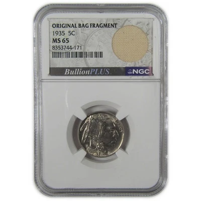 1935 Indian Head Buffalo Nickel MS 65 NGC Bag Fragment SKU:I22650 - Image 1 of 4