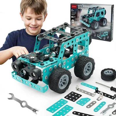 Creative DIY Metal Building Block Toy Set – 3D Model Construction Kit for Kids,