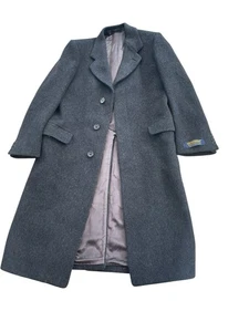 Vintage Centaur Gold Collection100% WOOL Coat Overcoat Charcoal Gray - Picture 1 of 6