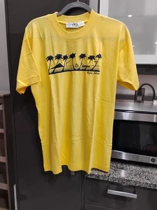 CAMISETA VINTAGE DOUBLE BULL ST. THOMAS, ISLAS VÍRGENES TALLA 42 AMARILLA SNGL - Imagen 1 de 6