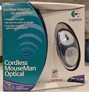 Logitech Cordless Mouseman Optical Mouse For PC/Mac PS/2 Brand New In Box - Picture 1 of 6