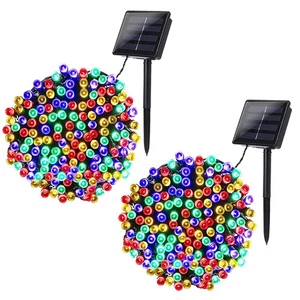 Luces Solares Navidad, Pack de 2 Total 144 ft 400 LED 8 Modos Impermeable Solar... - Imagen 1 de 8