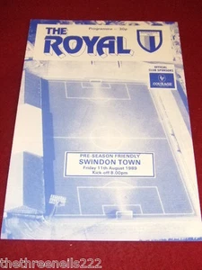 PROGRAMME - FRIENDLY - READING V SWINDON TOWN - AUG 11 1989 - Picture 1 of 1
