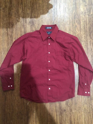 Camisa Dockers Niños Talla 16 Manga Larga Abotonada Granate A9 Foto 1 de 4