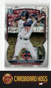 2023 Bowman #BCP-82 Edouard Julien Twins Speckle Refractor 263/299 1st Bowman - Picture 1 of 2