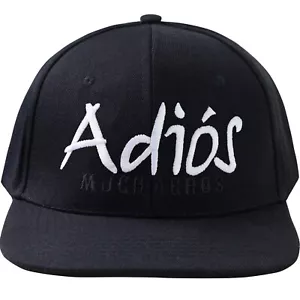 Snapback Kappe mit Stickerei | Cap mit Spruch "Adios" | unisex Basecap schwarz - Bild 1 von 7