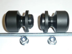 DUCATI MONSTER 796 S2R 800 REAR AXLE CRASH MUSHROOMS SLIDERS BOBBINS BUNGS S11G - Picture 1 of 8