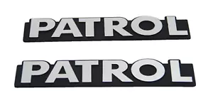 Side Emblems Fits Nissan Patrol 1983 Chrome Set of 2 Adhesive - Picture 1 of 6