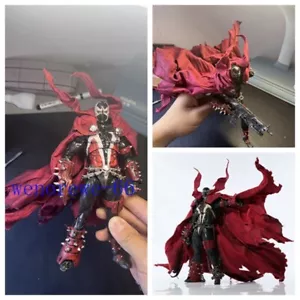 Handgefertigtes Deluxe Spawn rotes verdrahtetes Cape + Kette im Maßstab 1/12 für Mcfarlane (nur Umhang) - Bild 1 von 11
