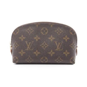 LOUIS VUITTON Pochette Cosmetic Pouch bag M47515 Monogram canvas Brown Used LV - Picture 1 of 6