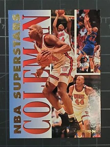 1993-94 Fleer #3 Derrick Coleman NBA Superstars - Picture 1 of 2
