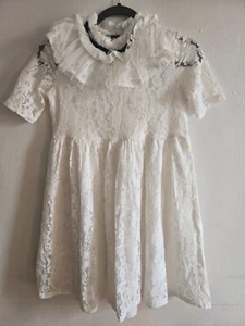 Girls Dress (Age 7–10) – White & Black - Picture 1 of 2