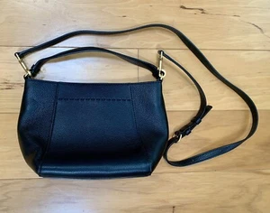 TORY BURCH MCGRAW SMALL Leather BUCKET BAG BLACK NWOT $368 - Picture 1 of 8