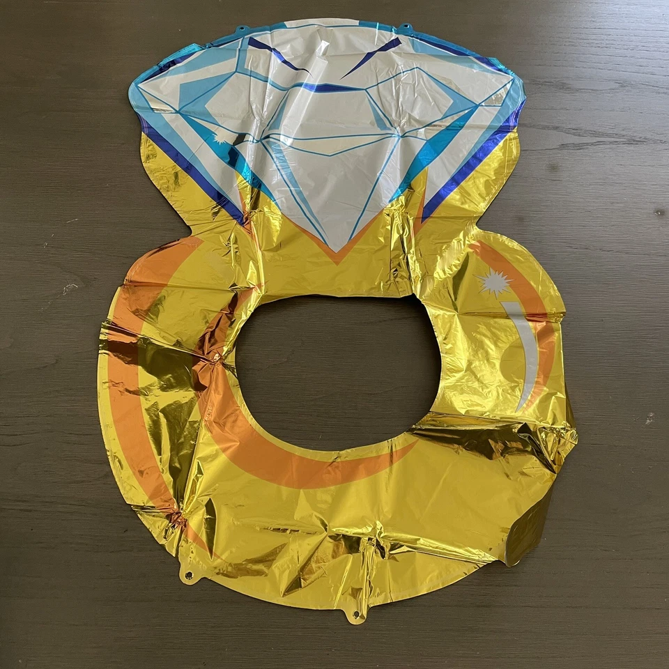 "Anillo de compromiso 26"" Mylar globo diamante cadena incluida boda fiesta decoración" Foto 1 de 1