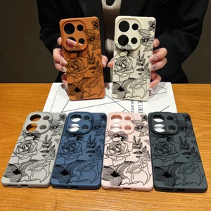 For Xiaomi Redmi Note 14 13 12 11 Pro 13T Leather Soft Flower Shockproof Cover - Bild 1 von 16