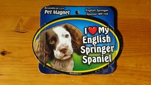 Scandical I Love My Dog magnete laminato per auto animali domestici 4" x 6" Springer Spaniel - Foto 1 di 1