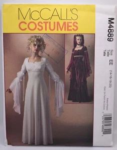 McCALL'S SEWING PATTERN M4889 Misses Renaissance Medieval Gothic Dress Sz. 14-20 - Picture 1 of 2