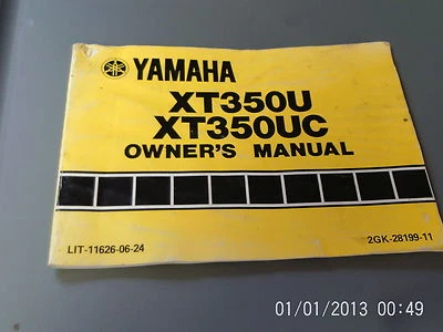 Yamaha Owners Manual XT350U XT350UC - Imagem 1 de 2