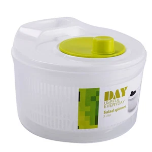 New Salad Spinner Lettuce Dryer Manual Vegetable Drainer Crisper Strainer - Picture 1 of 12