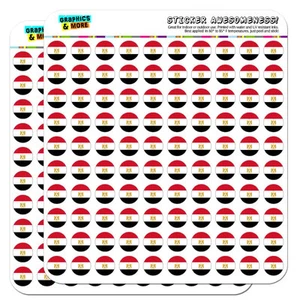 Egypt National Country Flag 0.5" Scrapbooking Crafting Stickers - Picture 1 of 1